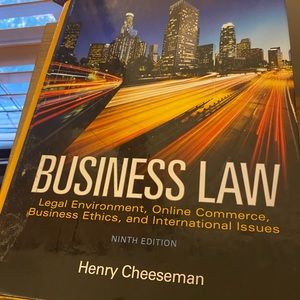 Business Law 9th Edition Henry Cheeseman Hardback Textbook